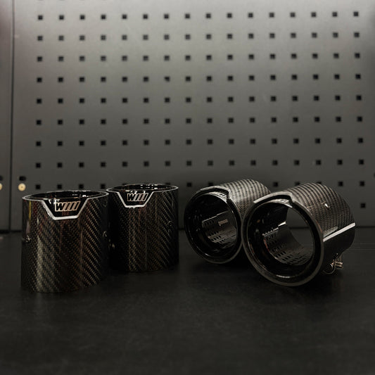 Carbon Fibre BMW Quad Exhaust Tips