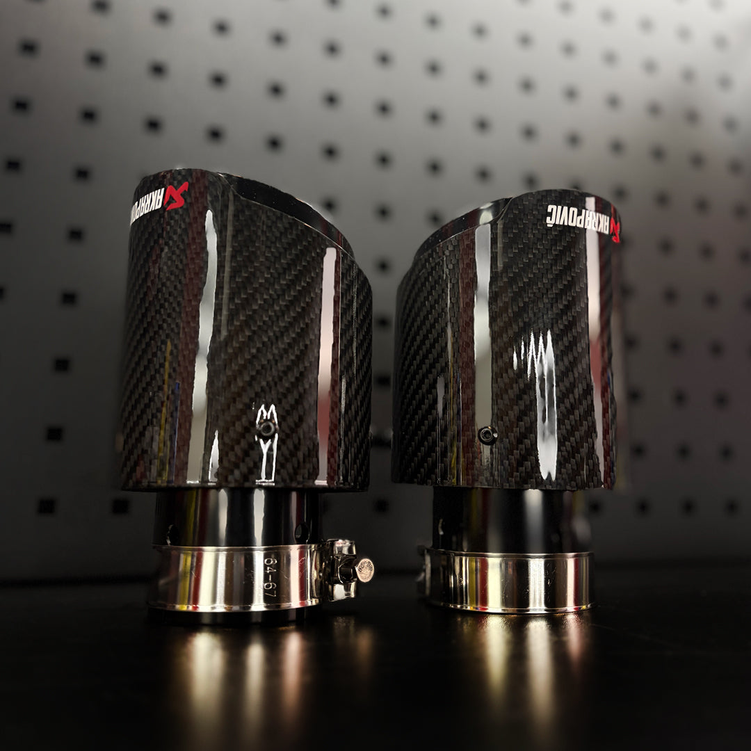 Akrapovic Carbon Fibre Exhaust Tips Pair