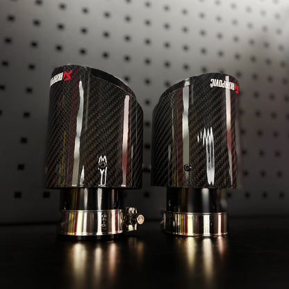 Akrapovic Carbon Fibre Exhaust Tips Pair