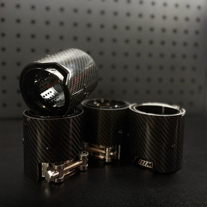 Carbon Fibre BMW Quad Exhaust Tips